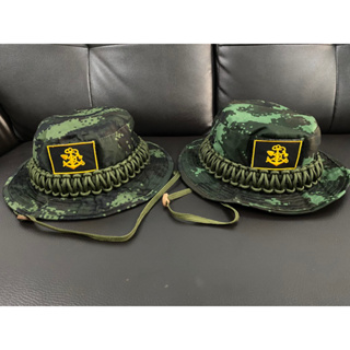 หมวกปีกลายพรางทหารบกถักเชือกครอบพร้อม อาร์มเหล่าช่าง ขนาดรอบหัว58-60ชม
