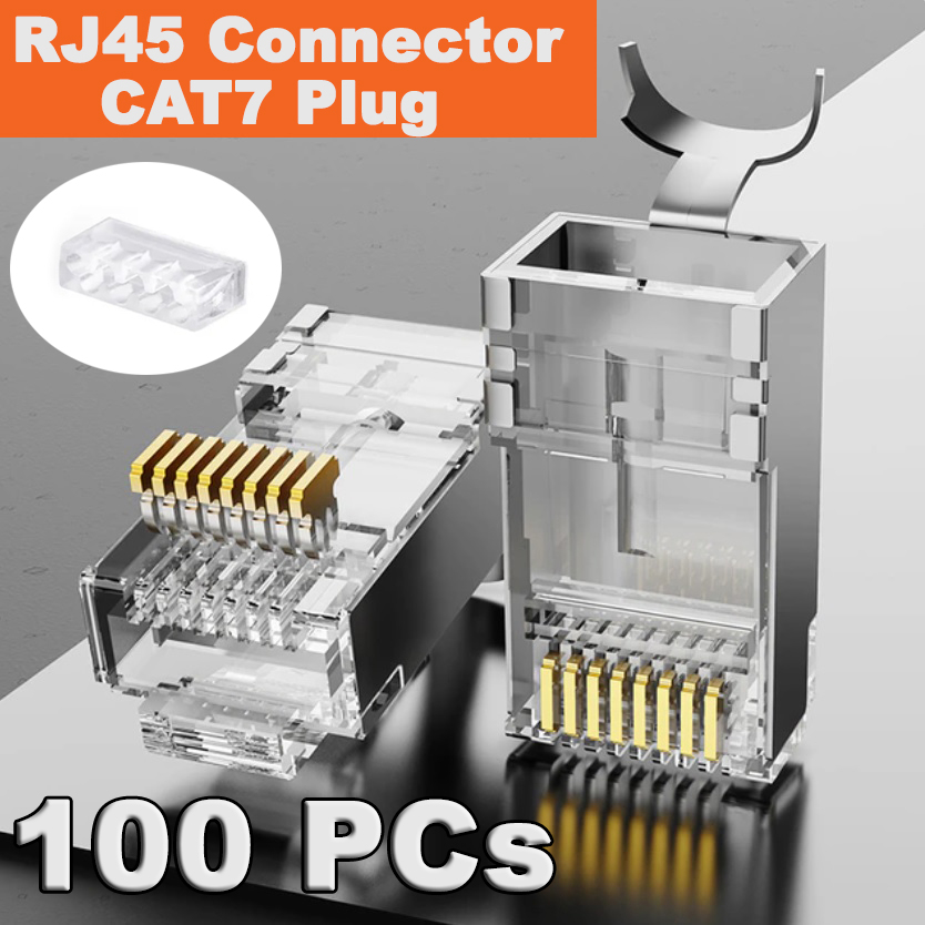 หัว-rj45-ตัวผู้-cat7-ใช้แทนหัว-cat5e-cat6-cat6a-ได้-100pcs-connector-network-cable-cat7-rj45-plug-shielded