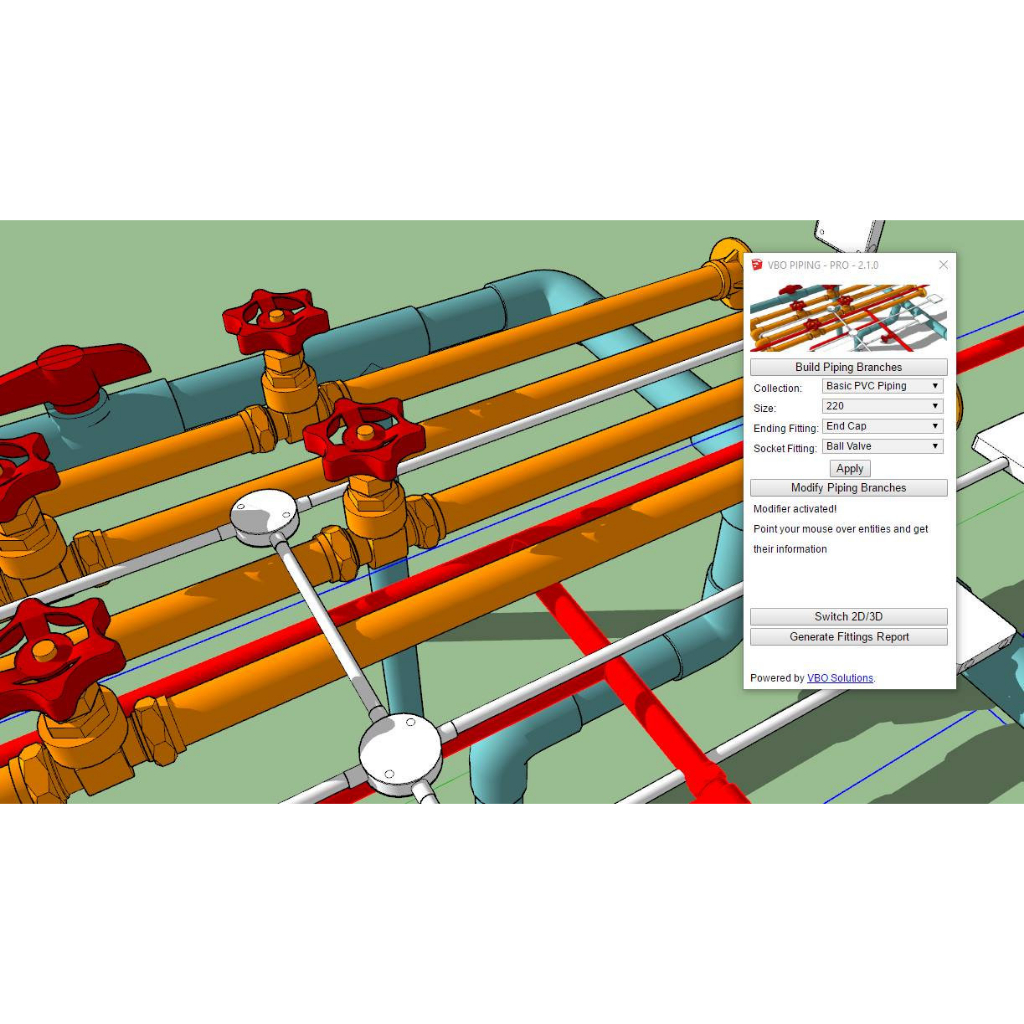 vbo-piping-pro-v2-1-7-for-sketchup-software-reup-ปลั๊กอินสร้างระบบท่อ