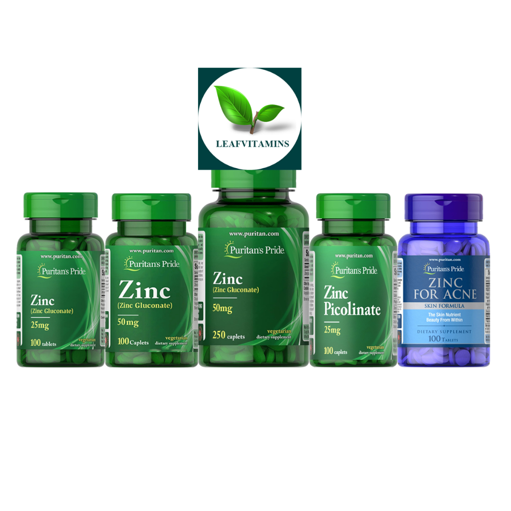 Puritan's Pride Zinc (Zinc Gluconate) 25 mg & Zinc Picolinate 25 mg