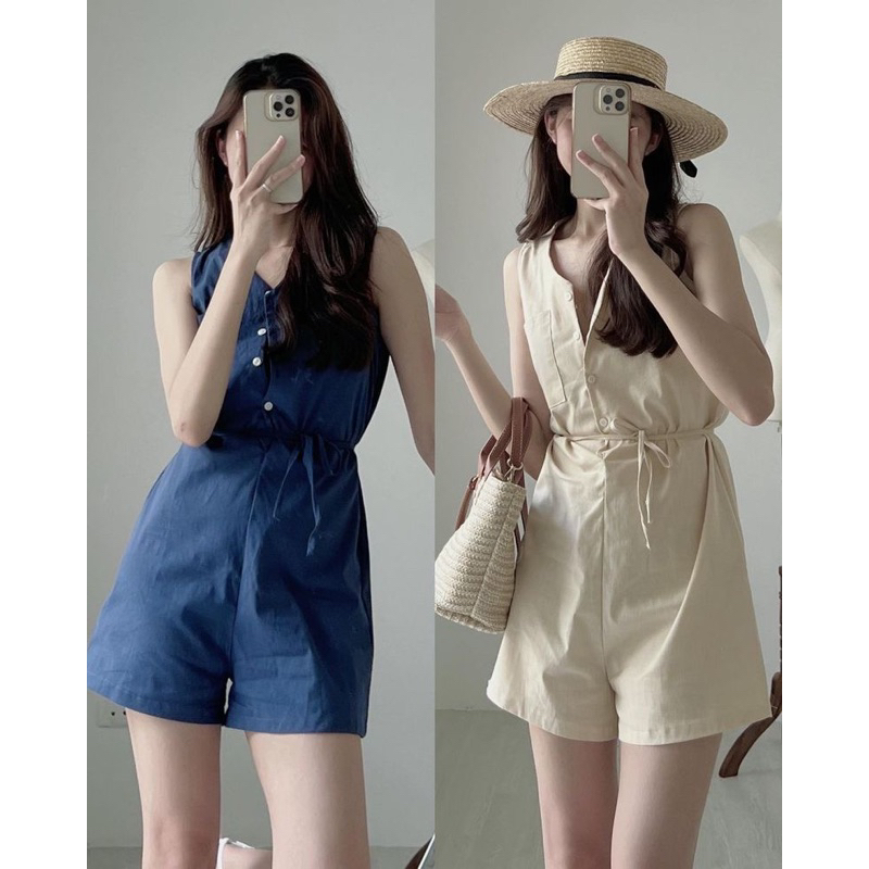 พร้อมส่ง-conycolours-short-jumpsuit