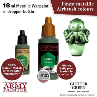 🔥มีของพร้อมส่ง🔥 Army Painter Air Glitter Green - 18ml AP-AW1484 สีอะคริลิค สูตรพ่น กับ Airbrush Water Based Acrylic