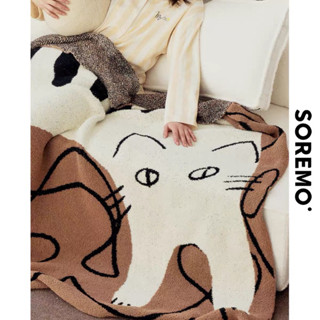 (มีโค้ดส่วนลด‼️) พรีออเดอร์ ผ้าห่มลายแมว ผ้านวม แบรนด์ SOREMO