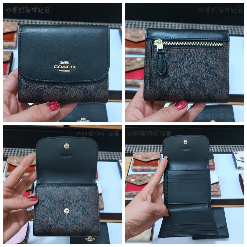 พร้อมส่งจากไทย-f87589-กระเป๋าสตางค์ผู้หญิงแท้-กระเป๋าสตางค์ใบสั้น