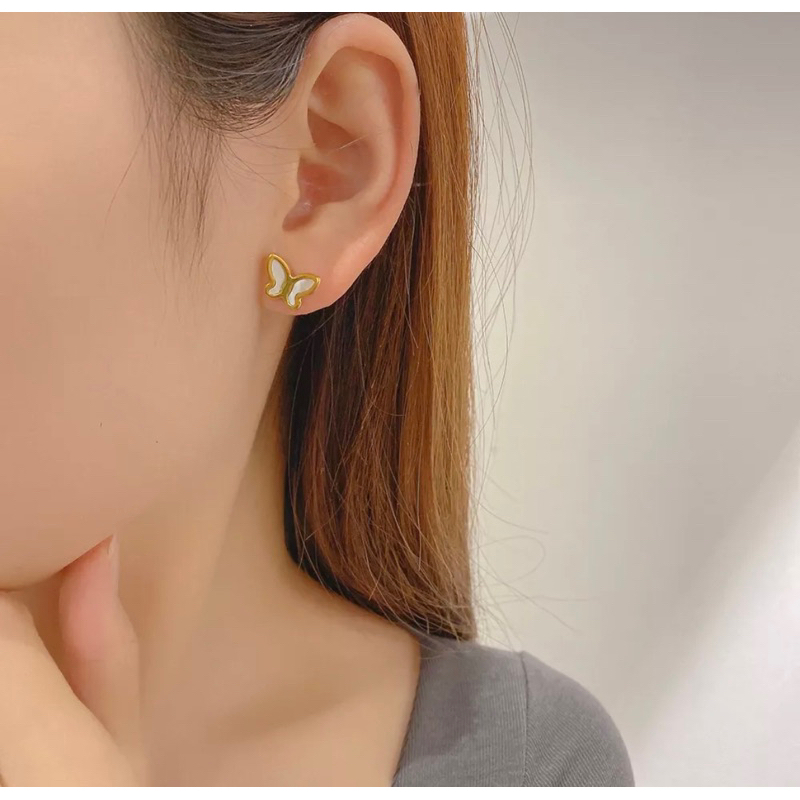 lovely-earrings-stanless-steel-ต่างหูผีเสื้อสแตนเลส-ไม่ลอกไม่ดำ-งานสวยน่ารัก-พร้อมส่งจากไทย