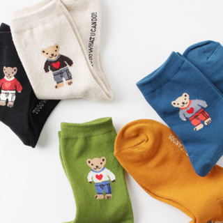 [พิมพ์โค้ด NOV15N ลด 15%] Chacha socks - ถุงเท้าข้อยาว teddy แบรนด์ถุงเท้านำเข้าจากเกาหลี ถุงเท้าเกาหลี