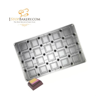 TTM POLY-MAGNET PT8003 Double Square Chocolate Molds (MC135) /พิมพ์ช็อกโกแล็ตแม็กเนต