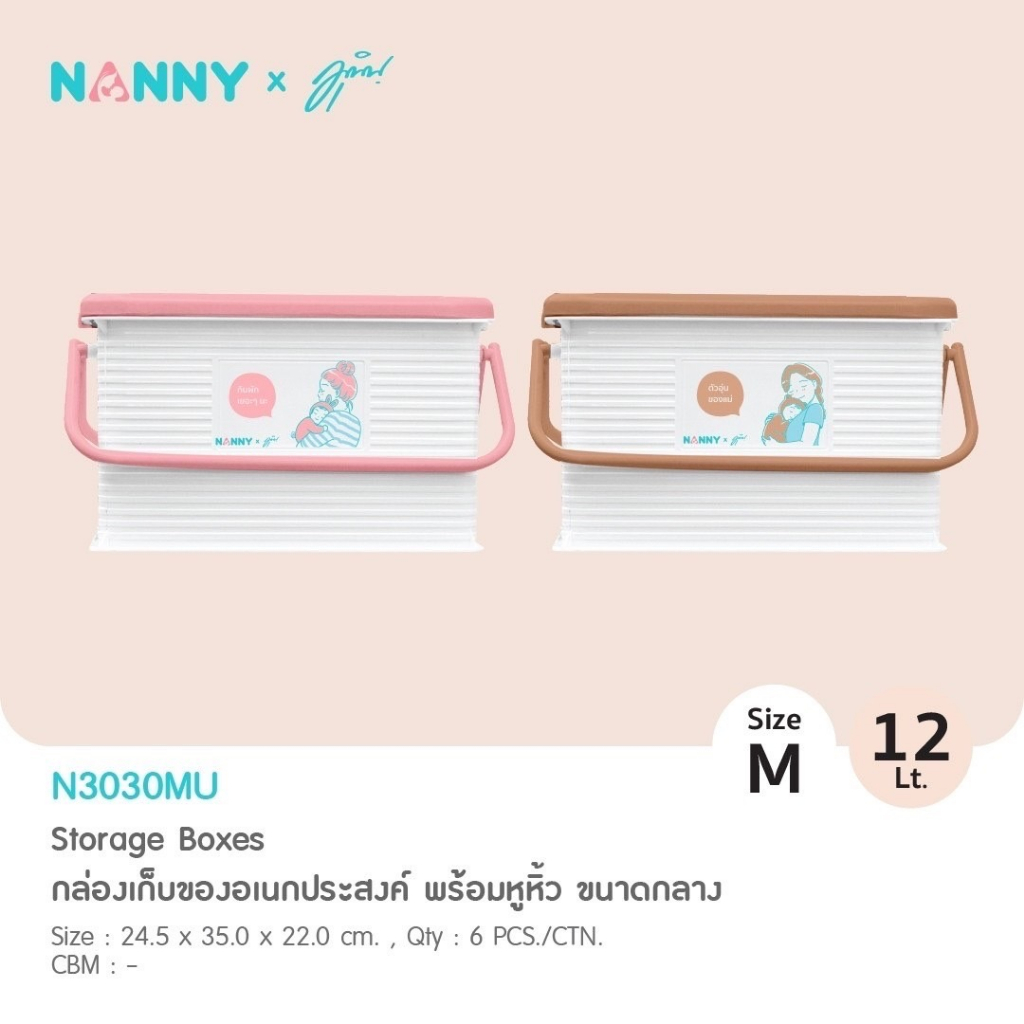 nanny-กล่องใส่ของเตรียมคลอด-กระเป๋าเตรียมคลอด-กล่องใส่ของแนนนี่-กล่องอเนกประสงค์-nanny-x-munin