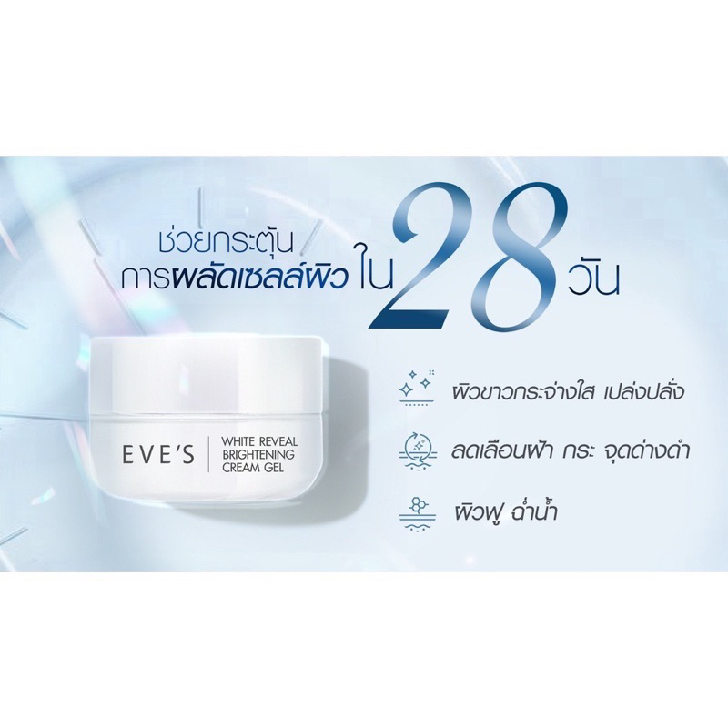 เซ็ทผิวฟูขาวใส-ท้าแดด-eves-cream-gel-eves-hyaluron-serum-eves-smooth-sunscreen-spf-50-pa-บำรุงผิวชุ่มชื้น-อีฟ