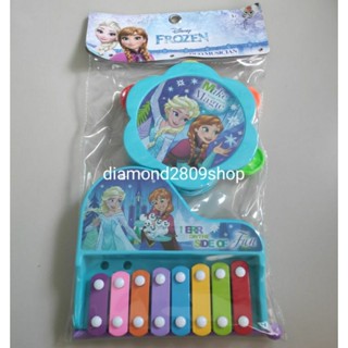 Frozen ลิขสิทธ์แท้ ชุดเครื่องดนตรีของเล่น ไซโลโฟน แทมบูรีน