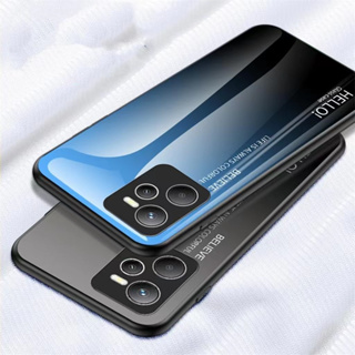 ส่งจากไทย Case Oppo Realme C35เคสไล่สี เคสกระจก ใช้สำหรับ Realme C35เคสกระจกสองสี เคสเงาไล่สี ออปโป้ C35ขอบนิ่ม TPU CASE