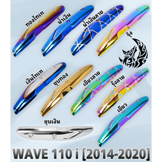 กันร้อน (บังท่อ, ครอบท่อ) WAVE 110 i (2014-2020) ลายสวย สีชัด งานหนาอย่างดี