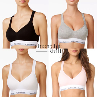 พร้อมส่ง🇺🇸Calvin Klein - Modern Cotton Padded Bralette บราฟองน้ำดันทรง