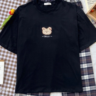 (ขายเฉพาะเสื้อ) shirt only เสื้อยืดโอเวอร์ไซส์ Oversize ผ้าคอตตอน ลายน้องหมีญี่ปุ่น
