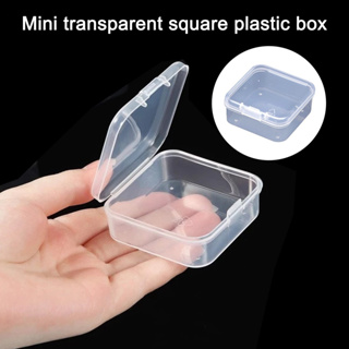 Mini Plastic Box Rectangular Box Translucent Box Packing Box Storage Box Dustproof Durable Strong Jewelry Storage Case C