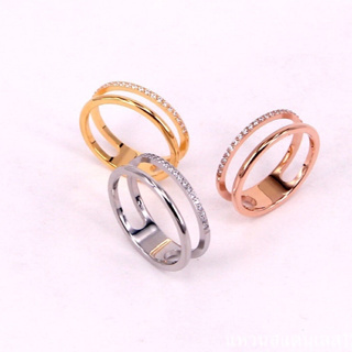 ภาพหน้าปกสินค้าแหวน แหวนเซ็ตคู่ แหวนเพชรสองชั้น แหวนไทเทเนี่ยม สแตนเลสแท้ แหวนแฟชั่น ซึ่งคุณอาจชอบสินค้านี้