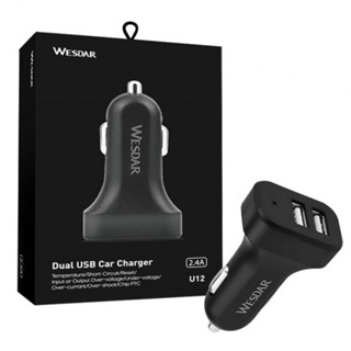 Wesdar U12 หัวชาร์จ usb charger ในรถ 2 รู 2 port