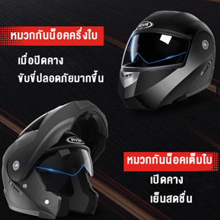 ภาพขนาดย่อของภาพหน้าปกสินค้าALM หมวกกันน๊อคเต็มใบ Motorcycle Helmet หมวกกันน็อค หมวกขับขี่มอเตอร์ไซค์ กันลม กันน้ำ ทนต่อการใช้งาน จากร้าน alicemall111 บน Shopee ภาพที่ 2