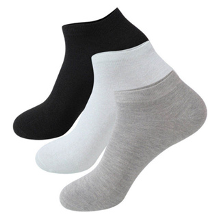 (Unisex) short socks  ถุงเท้าข้อสั้น ถุงเท้าสีพื้น สีสุภาพ เนื้อผ้านุ่มUnisex socks36-45ใส่ได้