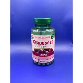 💙แท้ 💯% นำเข้าจากอังกฤษ🇬🇧สารสกัดจากเมล็ดองุ่น Grapeseed Extract 50 mg / 100 capsules by Holland &amp; Barrett UK