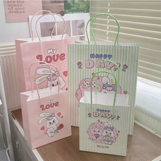 (พร้อมส่ง🌷) Bunny paper bag ถุงกระดาษ ถุงของขวัญ ถุงน่ารัก