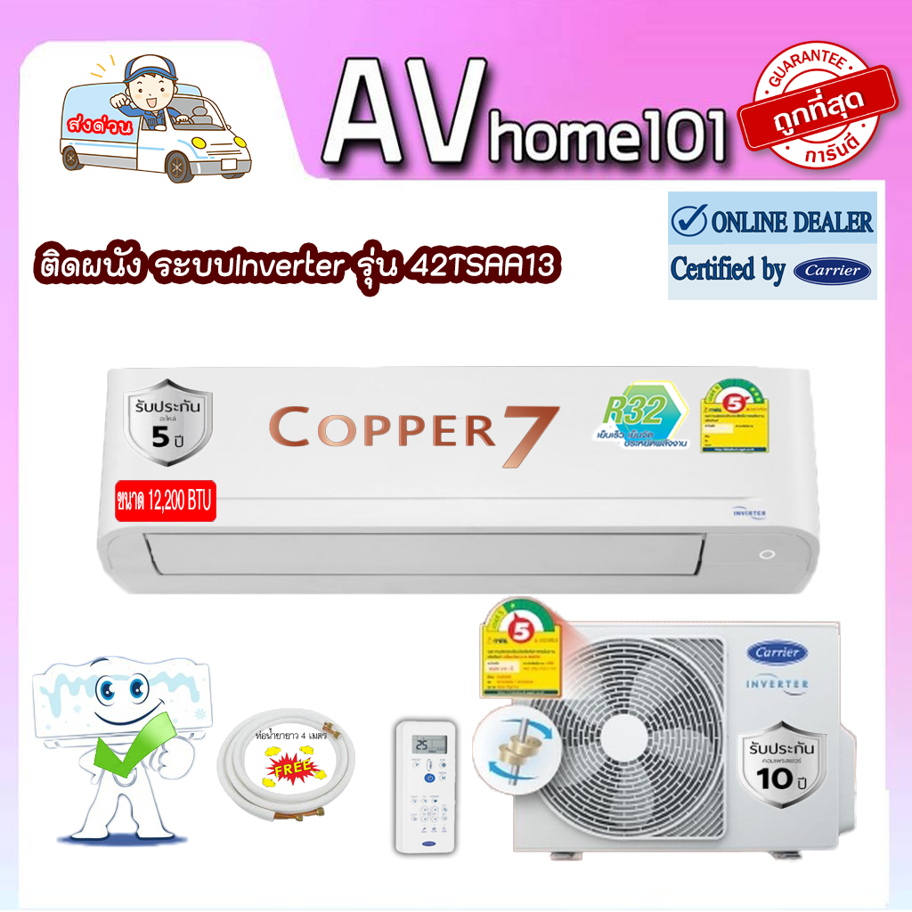 carrier-รุ่น42tsaa013-copper-7-แอร์ผนัง-ขนาด-12-100-บีทียู