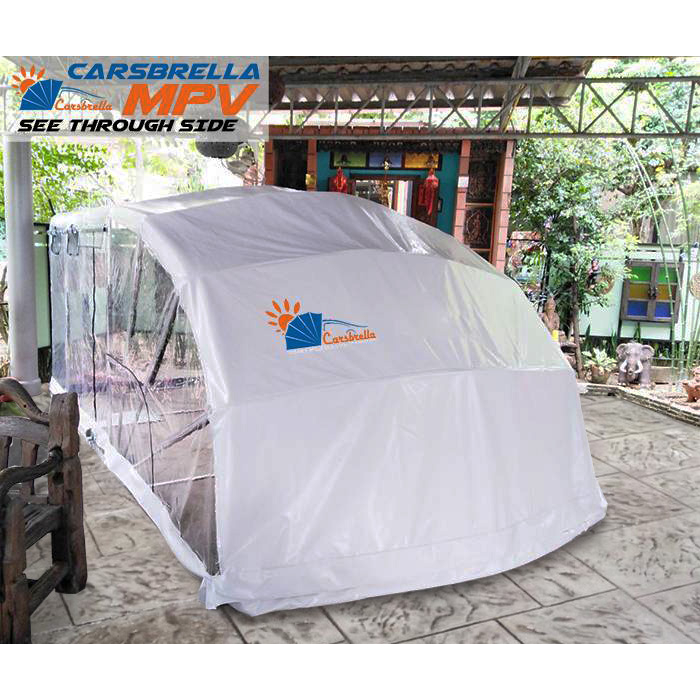 เต๊นท์จอดรถสำเร็จรูป-เต๊นท์จอดรถcarsbrella-รุ่น-mpv-size-s-m-l-xl-สำหรับรถยนต์ทุกขนาด-aluminium-frame