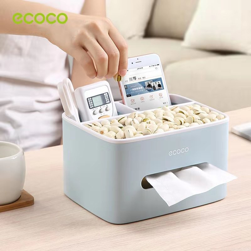 ecoco-กล่องใส่ทิชชู่มัลติฟังก์ชั่น-กล่องใส่ทิชชู่อเนกประสงค์-กล่องใส่กระดาษทิชชู่-ที่ใส่กระดาษทิชชู่-กล่องเก็บของ