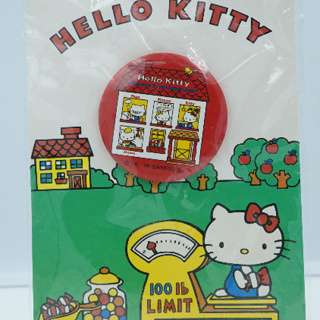 Hello kitty can badge Bandai Collectible Japan Vintage  ของสะสม