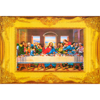 โปสเตอร์ รูปวาด พระเยซู อาหารมื้อสุดท้าย The Last Supper POSTER 20”x27” นิ้ว ศาสนา คริสต์ ภาพมงคล เสริมฮวงจุ้ย