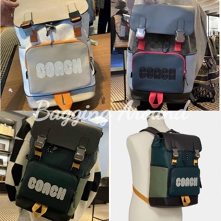 Coach Track Backpack In Colorblock