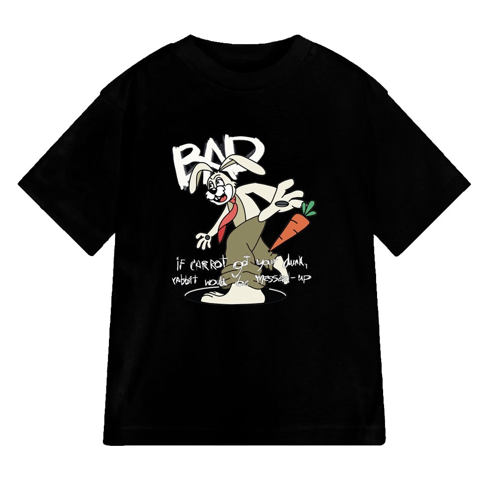 ฺbad-example-bunny-carrot-t-shirt-แบดเอ็กแซมเพิล-เสื้อยืดโอเวอร์ไซส์-สกรีนลาย