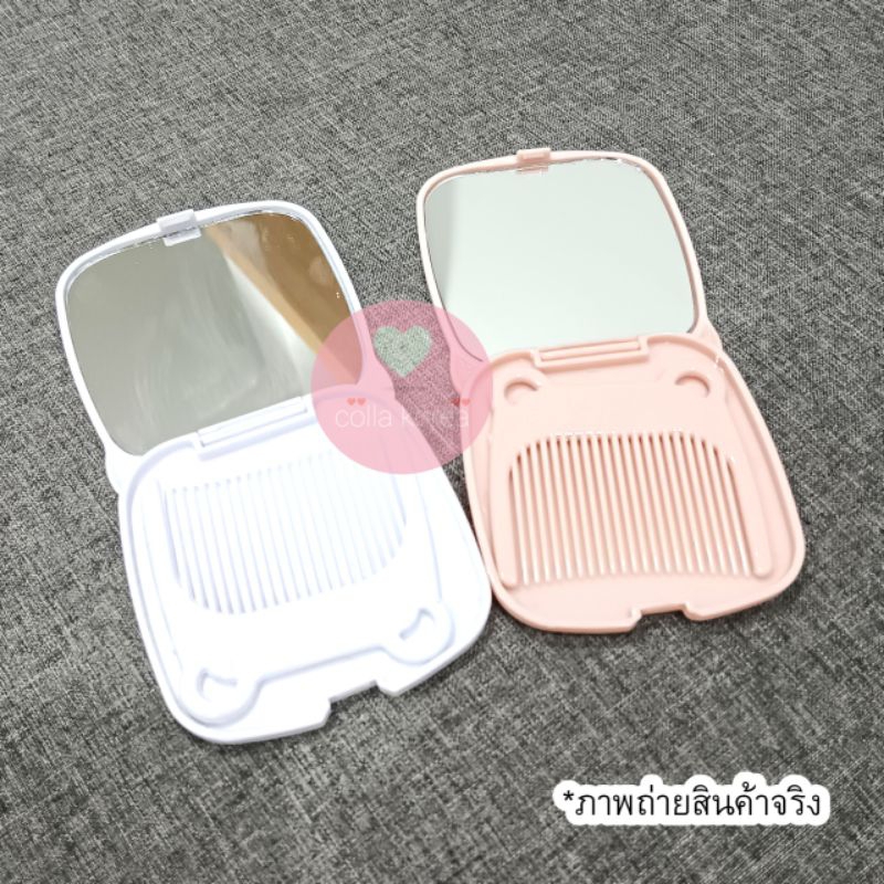 พร้อมส่ง-เลือกสีเลือกลายได้-ตลับกระจกพกพาพร้อมหวี-ลายตัวการ์ตูน-น่ารักมาก