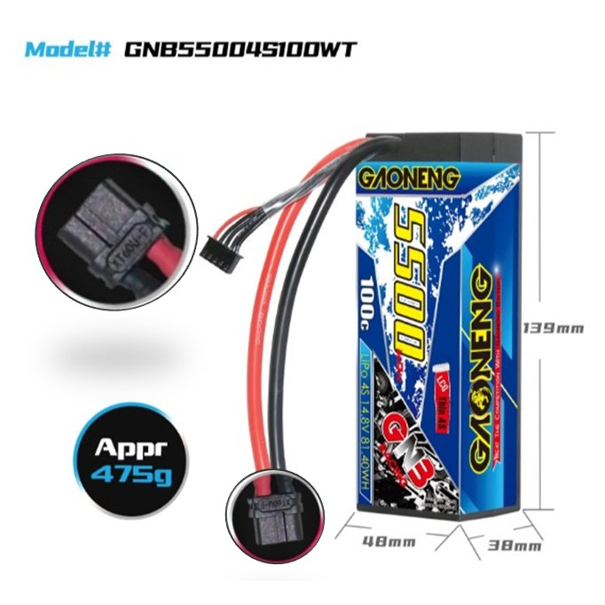 gnb-4s-5500mah-100c-14-8v-xt60-lipo-battery-แบตเตอรี่-gaoneng-สำหรับรถวิทยุบังคับ