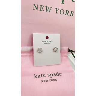 พร้อมส่ง 🔥Sale 899🔥 ถูกตาแตกแหกโค้ง ต่างหู Kate Spade Flower Studs ประดับเม็ดคริสตัล วิบๆวับๆ หรูหราเกินราคา