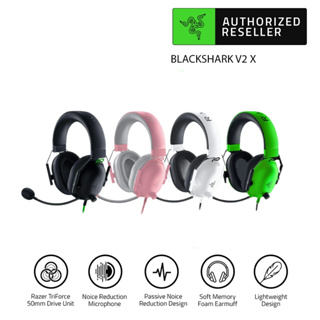 Razer BlackShark V2 X HyperClear Cardioid Mic Noise Cancellation 7.1 Surround Sound Gaming Headphones (หูฟังเกมมิ่ง)