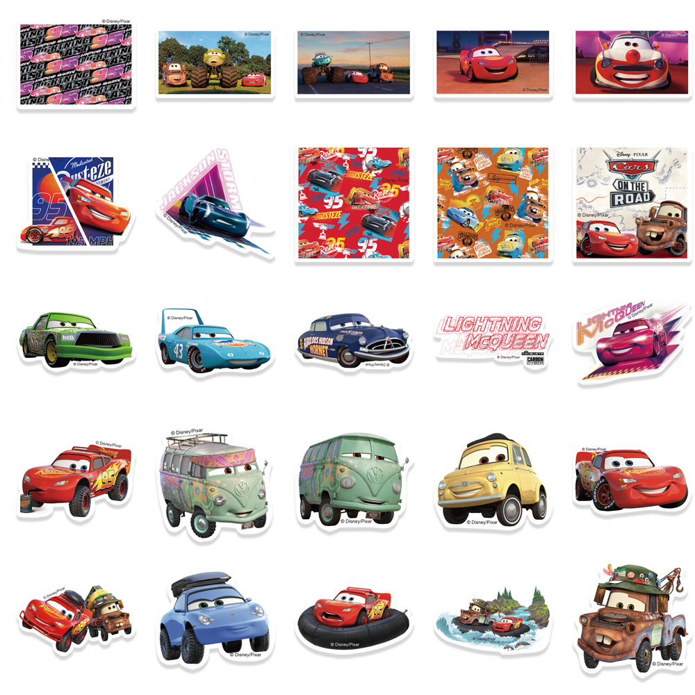 พร้อมส่ง-ของแท้-100-แมคควีน-ลาย-ชินคันเซ็น-โทมัส-cars-sticker-disney-เมโลดี้-สติกเกอร์-กันน้ำ-50pcs