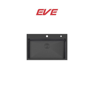 EVE ซิงค์ล้างจาน 1 หลุม สแตนเลส สีดำ CARBONYTE 810/520