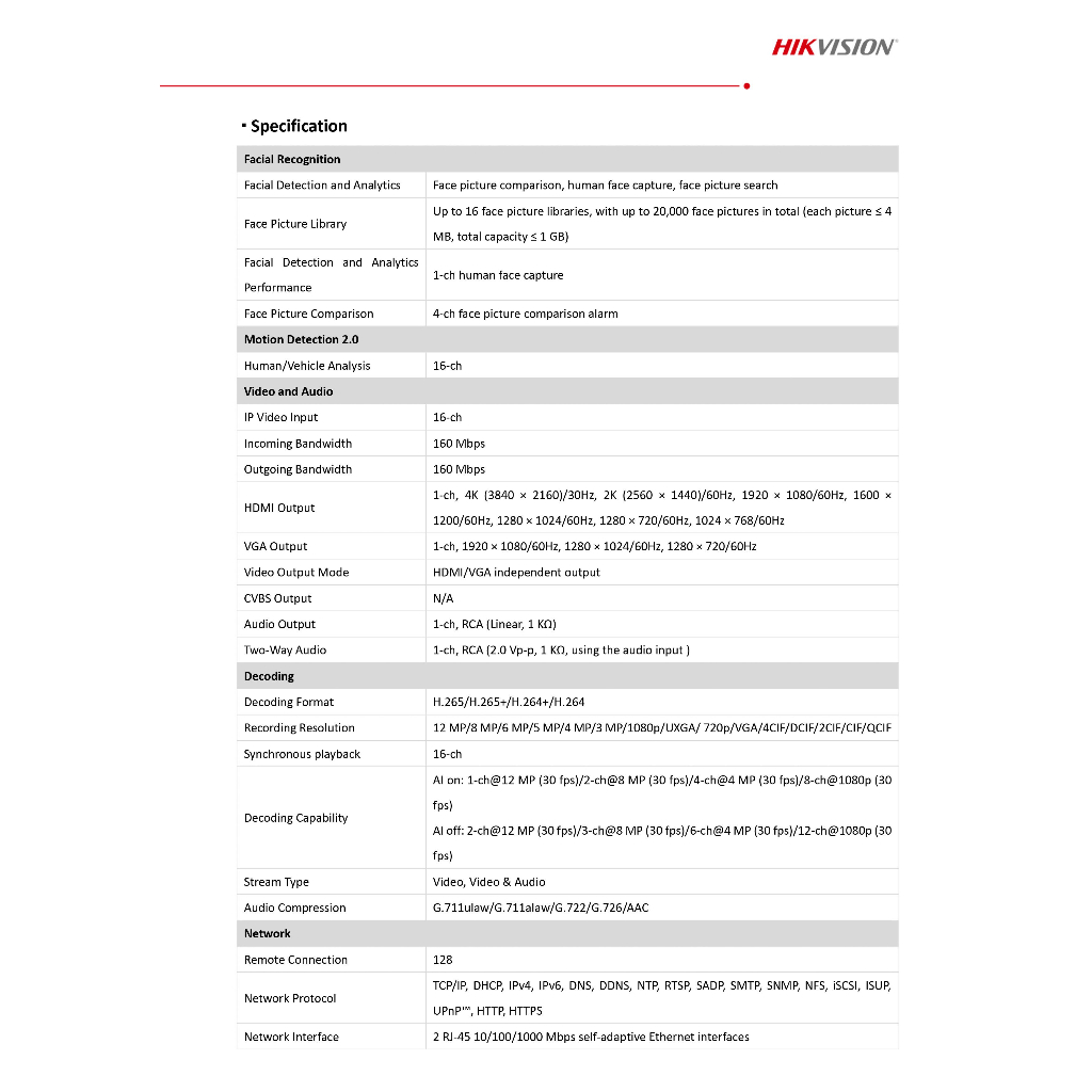 hikvision-เครื่องบันทึกภาพ-16ช่อง-กล้องวงจรปิด-รุ่น-ds-7716nxi-k4-hikvision-acusense-nvr-16ช่อง-4sata-แบบไม่มีpoe