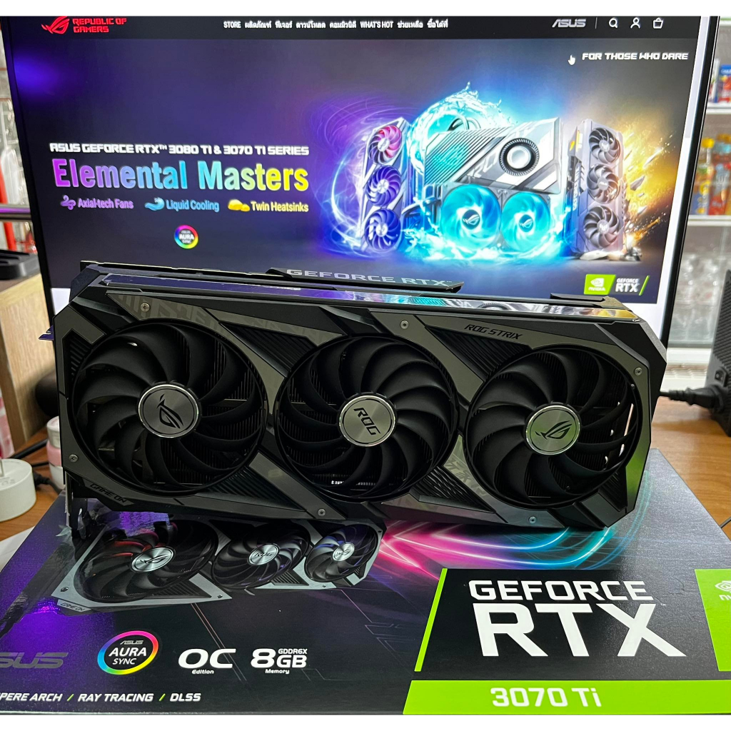 3070ti การ์ดจอ RTX 3070TI ROG ASUS VGA ROG-STRIX-RTX3070TI-O8G-GAMING ...