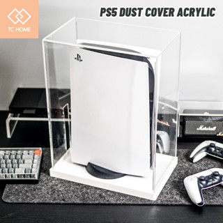 สินค้า TC HOME กล่องครอบอะคริลิคกันฝุ่น สำหรับ PS5 มีทั้งแบบ แนวตั้ง และแนวนอน  PS5 Dust Cover Acrylic