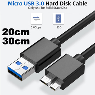 สาย เอ็กซ์เทอร์นอล ฮาร์ดไดรฟ์  กล่อง ใส่ฮาร์ดดิส (External box) USB 3.0 Type A to Micro B Cable USB3.0 Fast Data Sync