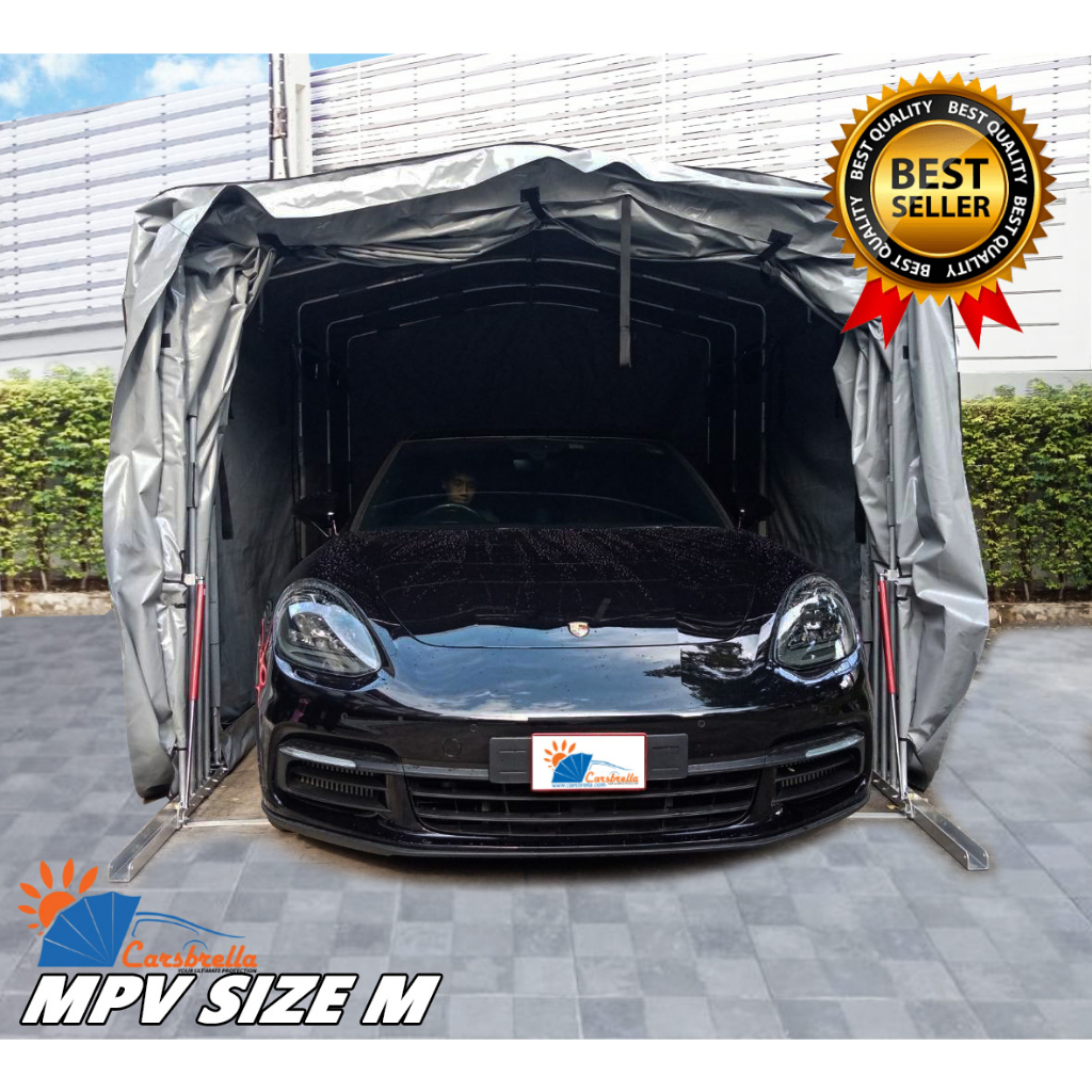 โรงจอดรถสำเร็จรูป-ยืดหดได้-carsbrella-รุ่น-mpv-size-s-m-l-xl-สำหรับรถยนต์ทุกขนาด-aluminium-frame