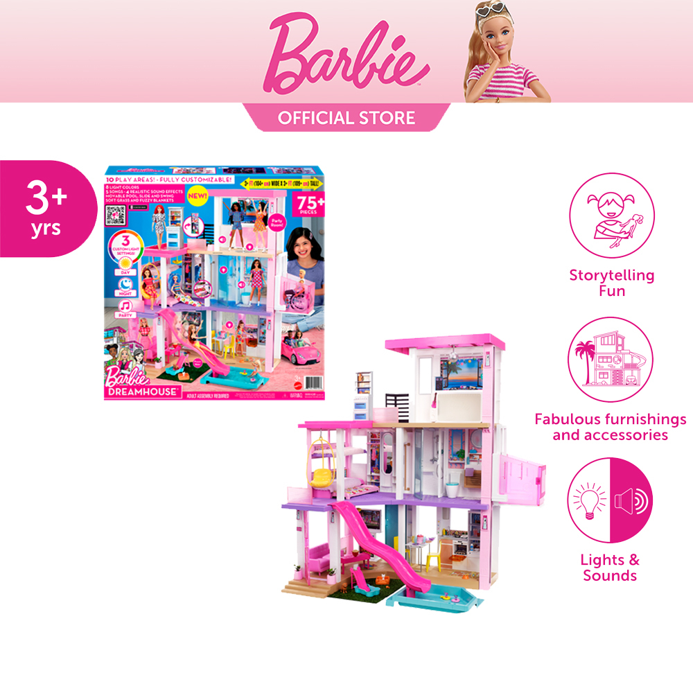 Barbie DreamHouse Doll house with Pool, Slide, Elevator, Lights