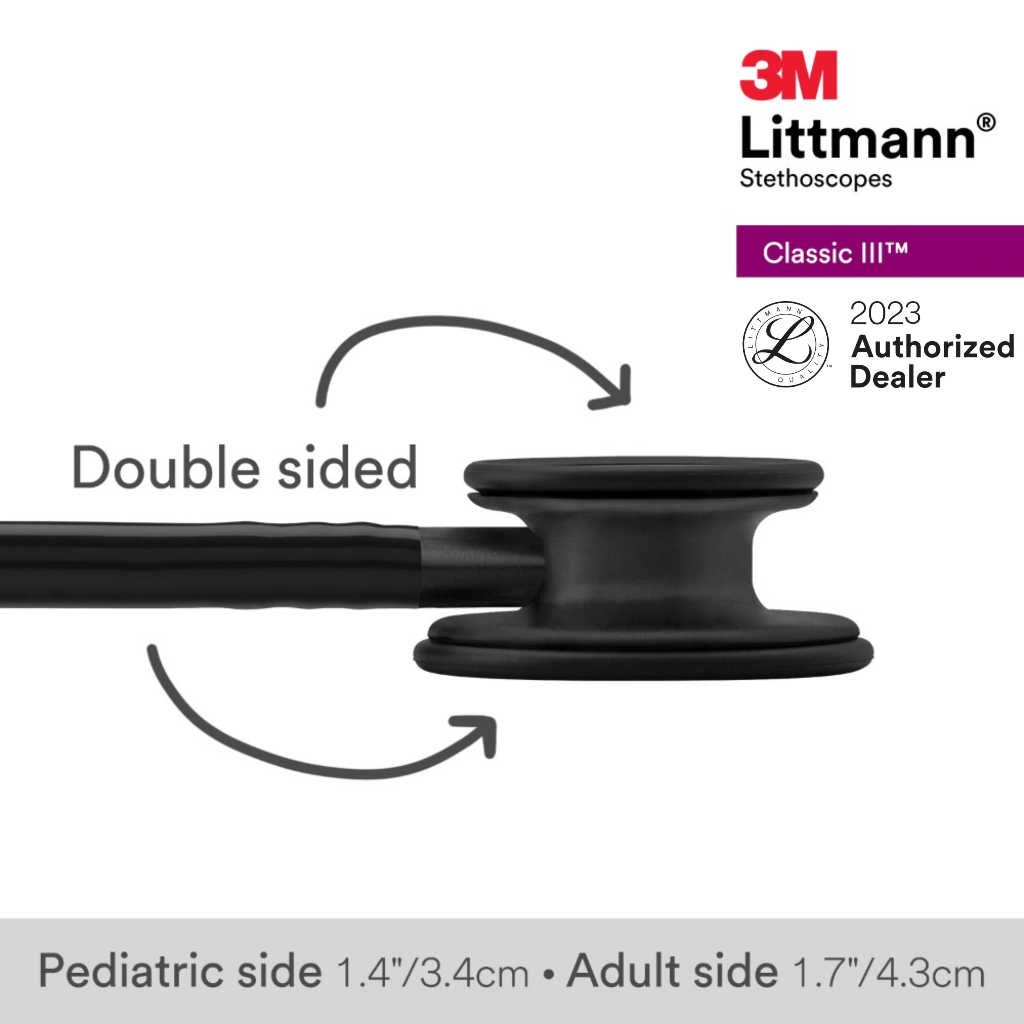 3m-littmann-classic-iii-27-inch-5803-black-tube-black-finish-chestpiece-stainless-stem-amp-eartubes