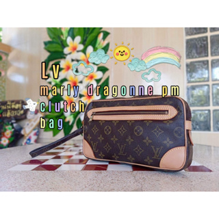 Lv marly dragonne clutch bag มือสอง