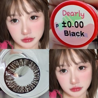 คอนแทคเลนส์ บิ๊กอาย รุ่น Dearly สีดำ/Black มีค่าสายตาปกติ (0.00) เปลี่ยนแทนทุกเดือน