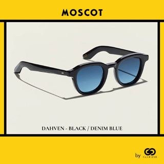 MOSCOT แว่นกันแดด มอสคอต รุ่น DAHVEN สีกรอบ BLACK สีเลนส์ DENIM BLUE ไซซ์ 44 ของแท้ มีประกัน