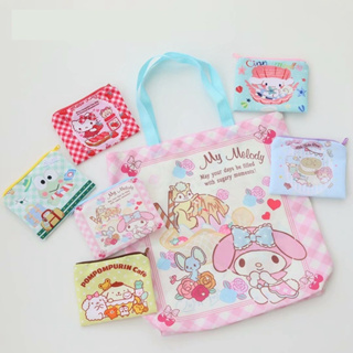 (พร้อมส่ง🌷) Sanrio shopping bag กระเป๋าช้อปปิ้ง พับเก็บได้ กระเป๋าผ้า