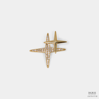 Golden Cross Sparkle Brooch-เข็มกลัดกากบาทสีทอง